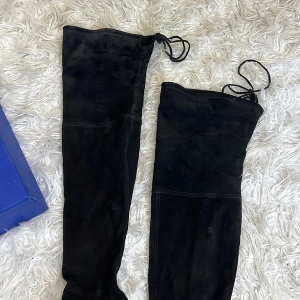 STUART WEITZMAN‎ BLACK OVER THE KNEE BOOTS